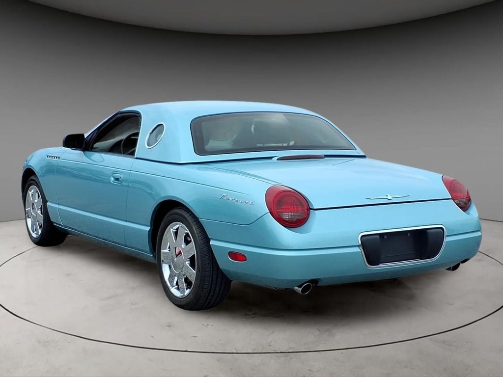 2002 Ford Thunderbird Deluxe in Thunderbird Blue — front three-quarter view