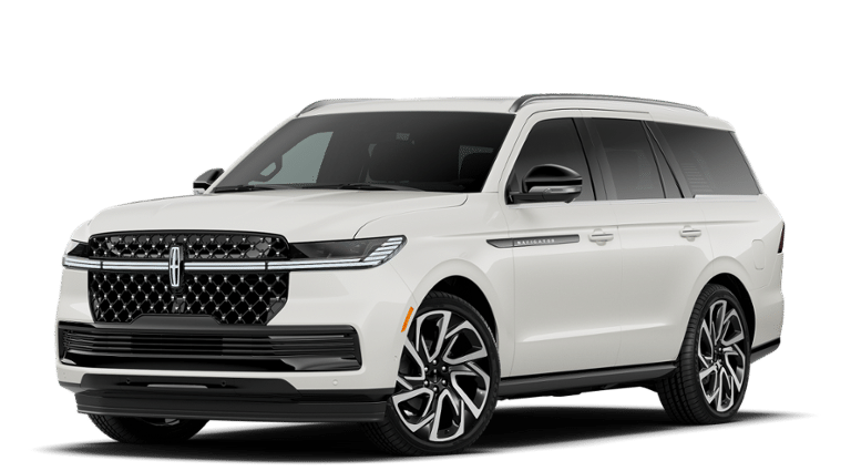2026 Lincoln Navigator Black Label in White Metallic — front three-quarter view