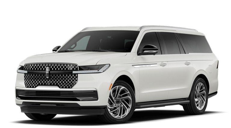 2027 Lincoln Navigator L Premiere in White Metallic — front three-quarter view